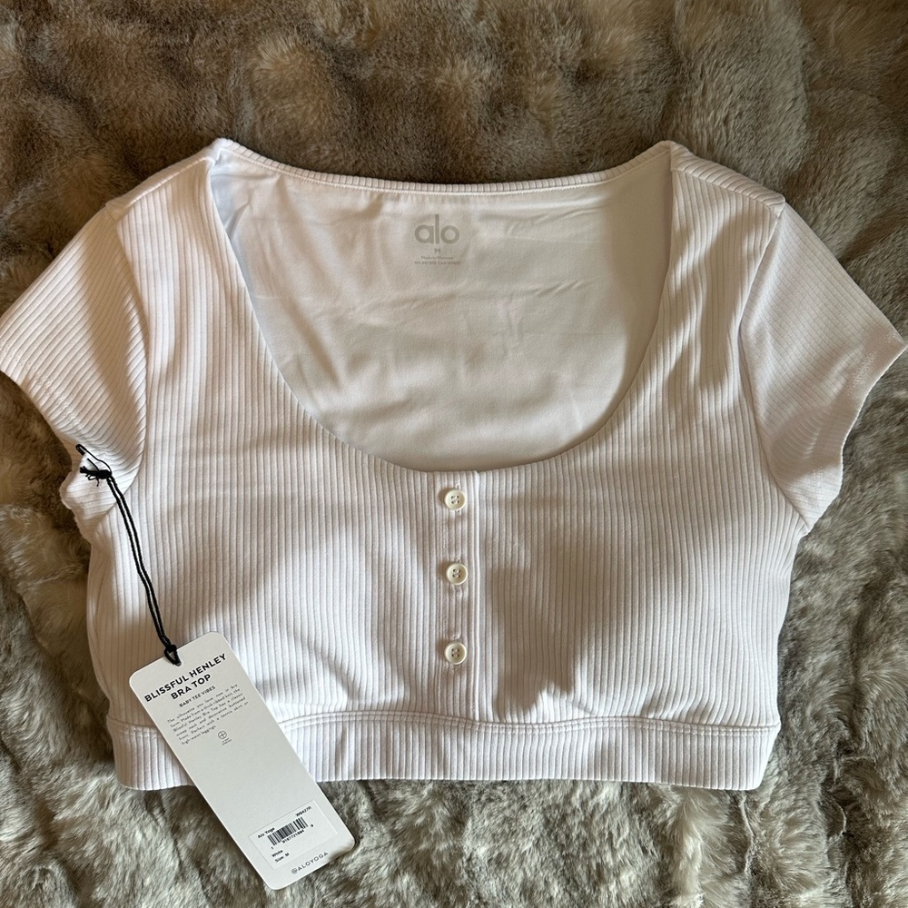 ALO Blissful Henley Bra Top